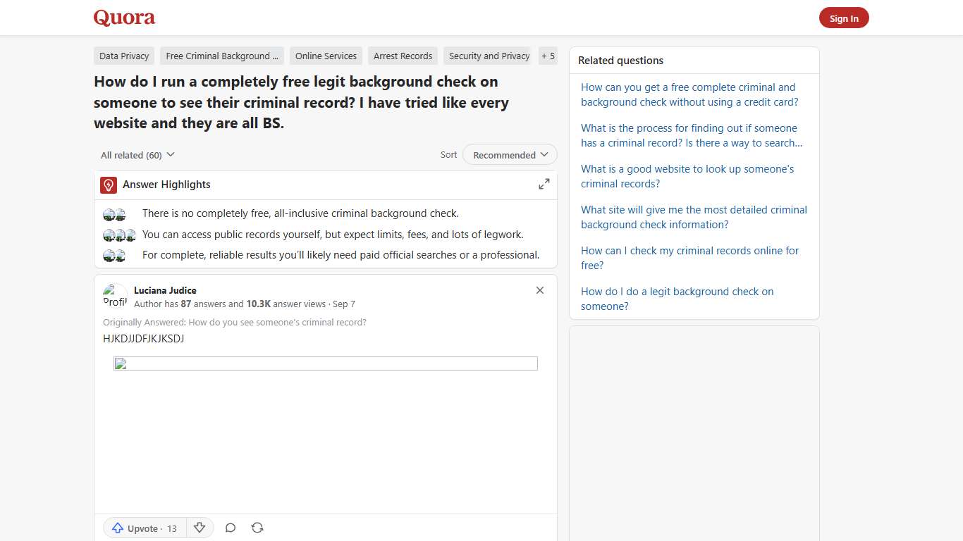 How to run a completely free legit background check on someone to see their criminal record - Quora